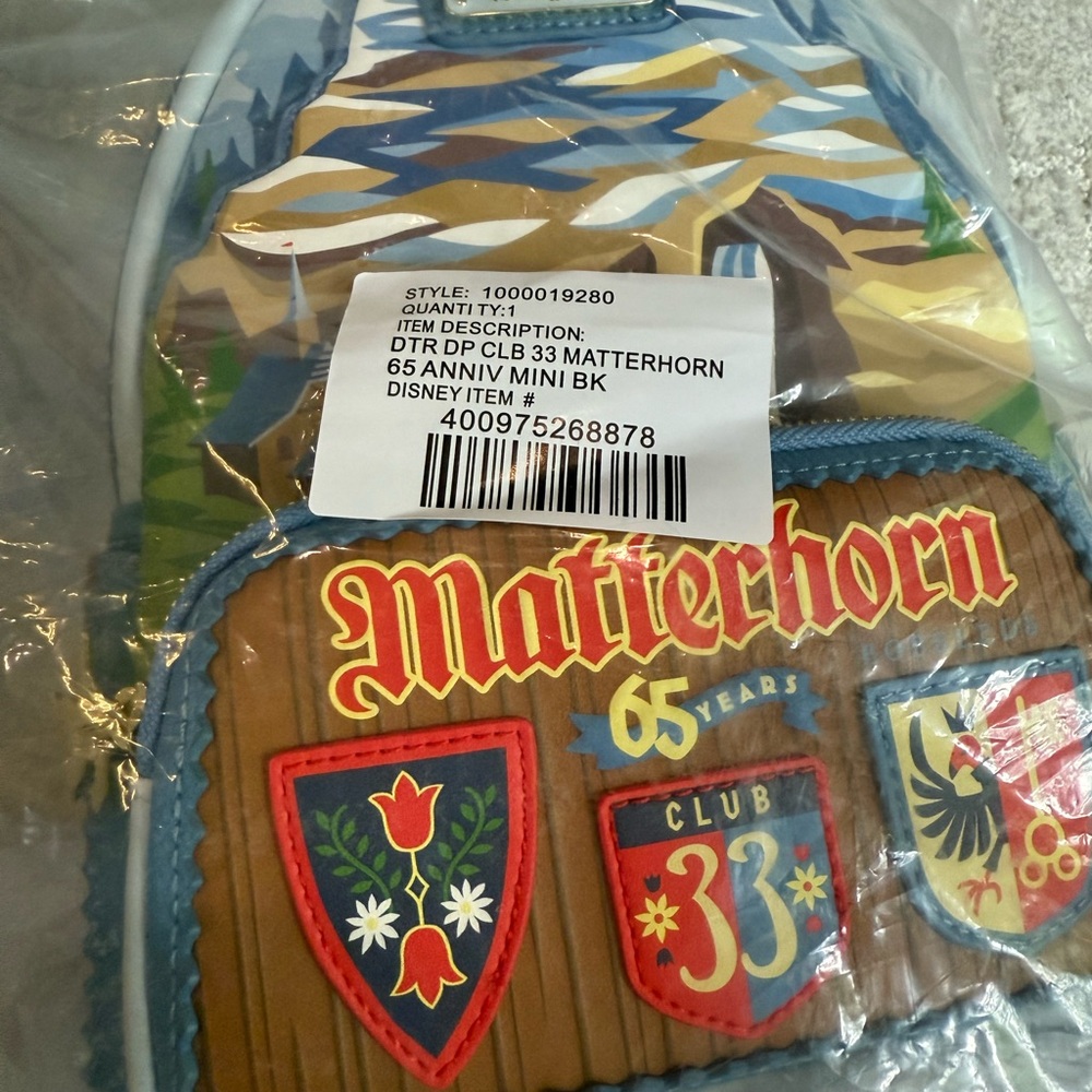 Loungefly Disney Parks Matterhorn Backpack - Blue and Brown - Picture 4 of 6